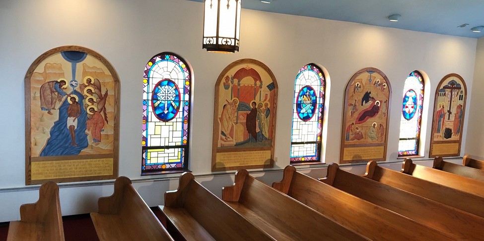 Icons on right side or south wall
