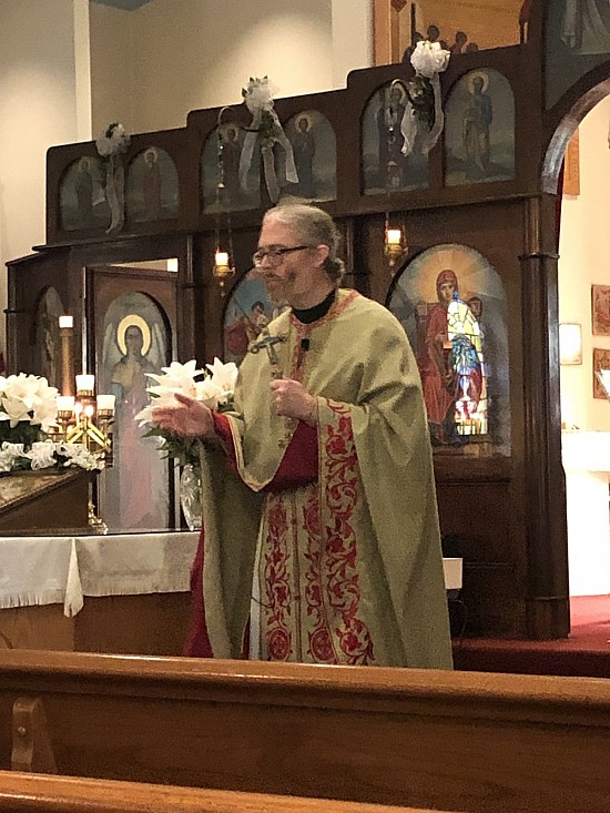 Fr. Nikodhim giving his sermon